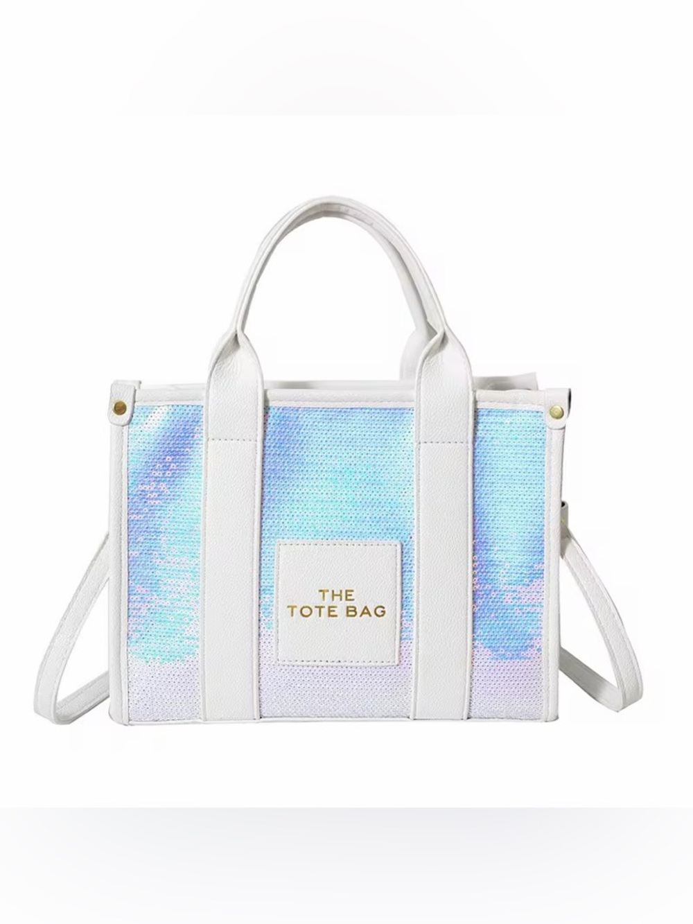 White Sequin Tote